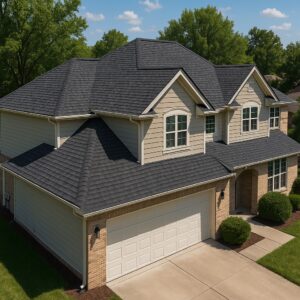 New architectural asphalt shingle roof installation by RISE Roofing Houston TX