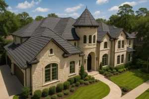 Stone-coated steel roof installation Houston TX